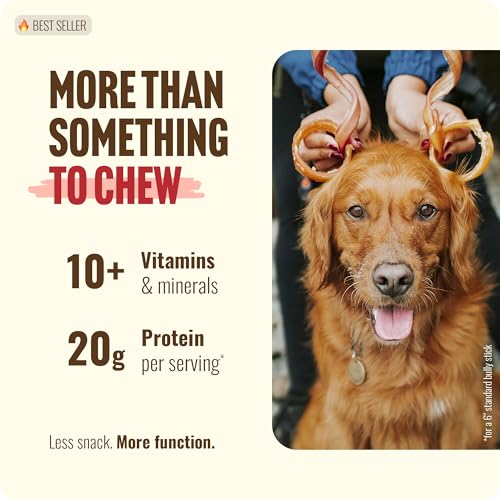 Natural Farm Odor Free Bully Sticks Ring Shaped (3-4 Inch, 10 Pack) - 100% Beef Chews for More Engagement & Fun, Grass-Fed, Non-GMO, Fully Digestible - Best for Small & Medium Chewers