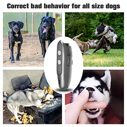 Dog Barking Deterrent Devices Rechargeable Ultrasonic Dog Bark Deterrent 3 Frequency No Bark Control Devices 16.5 Ft Range Dog Whistles that Makes Dogs Stop Barking