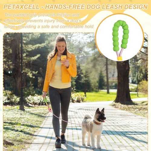 Dog Leash with Padded Hands Free, 6.6ft/2m Adjustable Bungee Dog Training Leash, No Pull Heavy Duty Nylon Rope(Pink), Intended for Large Medium Pet Running/Hiking/Walking - color: Pink, size: 6.6ft/2m