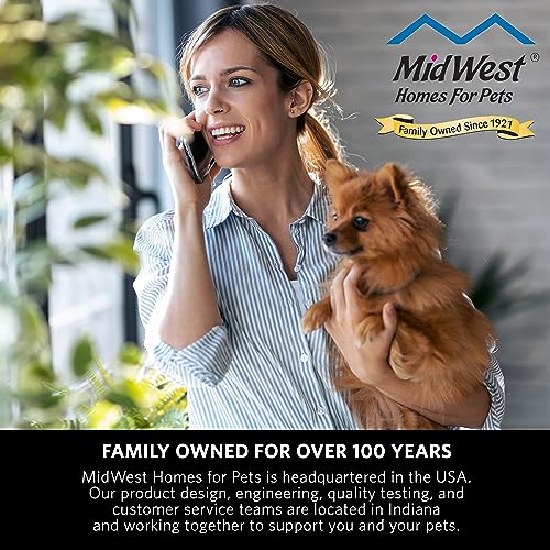 New World by Midwest 39" Steel Walk-Thru Dog Gate, Gray | Pressure Mounted, Expands 29.5"- 38" Wide, Auto-Close Door, Spring-Loaded Latch, Includes Two 3" Extensions - size: 39-Inch High