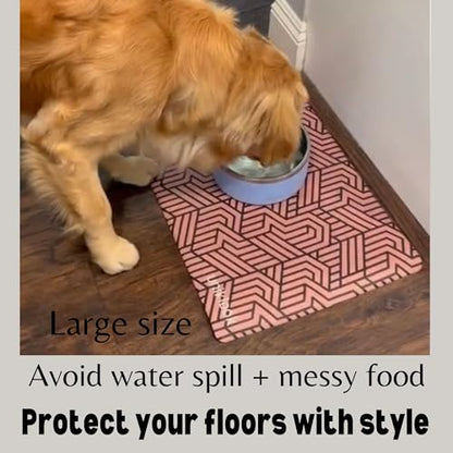 Dog Food Mat - Dog Bowl Mat - Pet Food Mat - Dog Mat for Food and Water - Dog Feeding Mat - Dog Water Bowl Mat - Waterproof Dog Water Mat - UnikLook