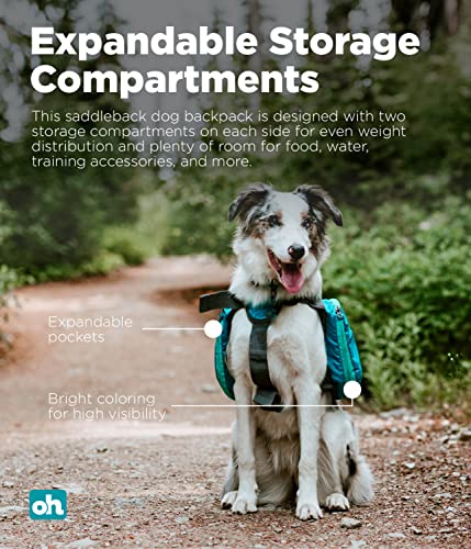 Outward Hound DayPak Blue Dog Saddleback Backpack, Large - size: Large (Chest Girth: 28"-32")