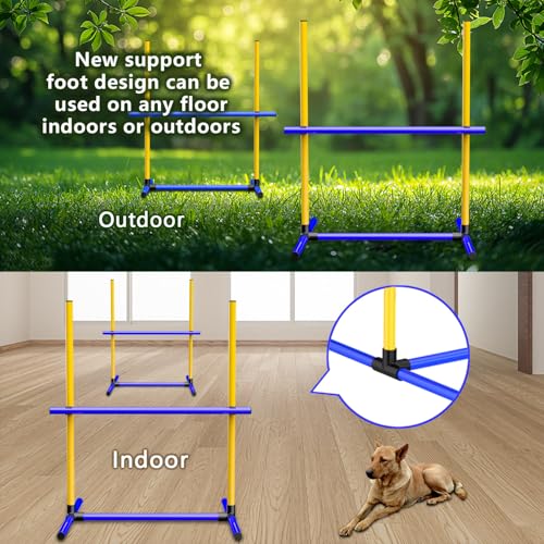 Adjustable Dog Agility Hurdles with Carry Bag, 4 Sets - size: 4-Sets Hurdles