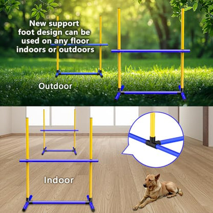 Adjustable Dog Agility Hurdles with Carry Bag, 4 Sets - size: 4-Sets Hurdles