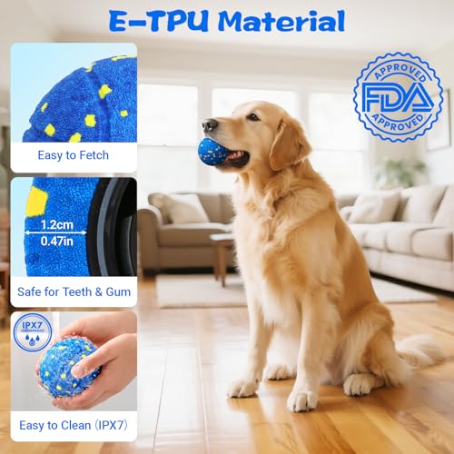 Replacement Shell for Smart Interactive Dog Ball – Durable E-TPU Outer Cover Blue - color: Blue Cover