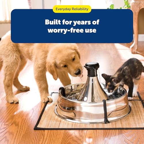 PetSafe Drinkwell Stainless Multi-Pet Fountain, red, 8 lb (PWW00-13705)