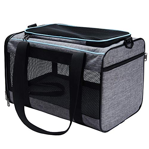 Vceoa 19x12x12 Inches Cat, Dog Carrier for Pets Up to 22 Lbs, Soft-Sided Cat Bag Animal Carriers Travel Puppy Carry As a Toy of Fabric Pet Home - size: 19.0"L x 12.0"W x 12.0"H