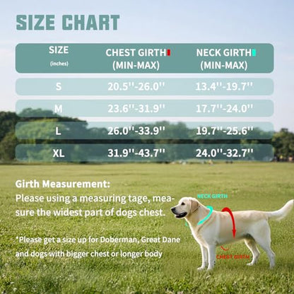 AUROTH Dog Harness and Leash Set, Soft Padded Service Dog Vest with 5.25FT Dog Leash, No Choke, Easy On Pet Vest, Adjustable Reflective No Pull Pet Vest Medium Sized Dog, Easy Walking and Training - color: Macaron Blue, size: M(Neck:17.7"-24",Chest:23.6"-
