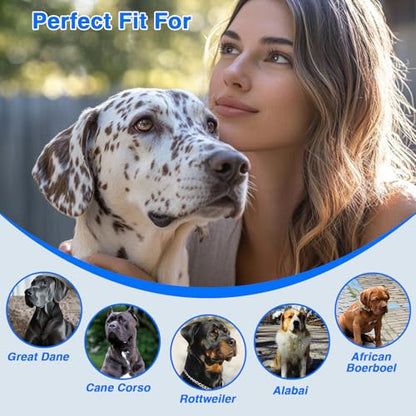 Extra Large Metal Basket Dog Muzzle for Great Dane, Cage Muzzle to Stop Barking & Prevent Biting for Large Dogs Rottweiler, Cane Corso, German Shepherd, Mastiff, Labrador