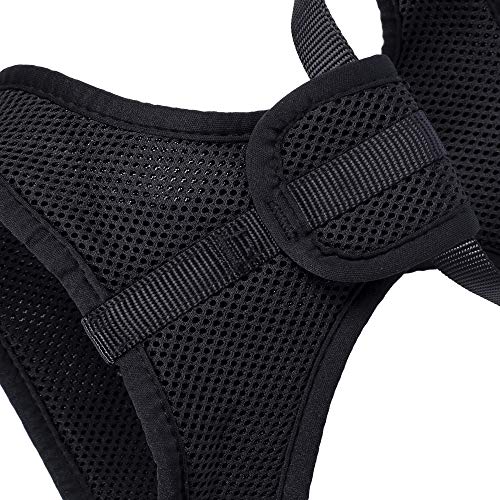 Mile High Life Step in Dog Harness for Small Dogs No Pull, Easy Get on Air Mesh Vest Harness, Adjustable Easy Closures Both Neck and Chest (Black, L Chest 21.6"-43.2") - color: Vest Harness Black, size: L Chest 21.6"-43.2"
