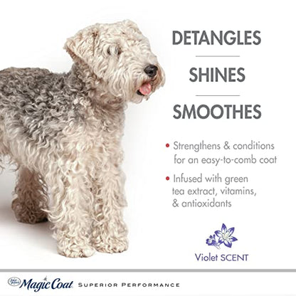 Four Paws Magic Coat Tangles and Mats Dog Grooming Shampoo, Violet Scent, 16 Ounce Bottle - size: 16 Ounces (1 Count), style: Detangling Dog Shampoo