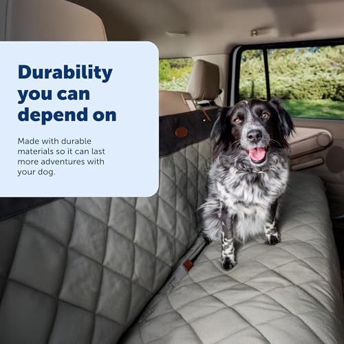 PetSafe Happy Ride Quilted Bench Seat Cover - Long-Lasting Waterproof Padded Backseat Protection with Secure Seatbelt Access - Keeps Leather Seats Clean & Protects from Scratches - color: Green, size: Standard, style: Bench