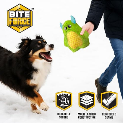 Bite Force - Durable & Strong Dog Toy with Squeaker, Kevlar-Reinforced for Aggressive chewers, - color: Medium - Billy the Beast Monster