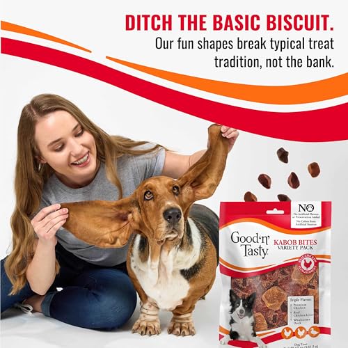 Good ‘n’ Tasty Kabob Bites, 12 oz, Treats For Dogs, Made with Real Chicken - size: 12 Ounce (Pack of 1), style: Kabob Bites