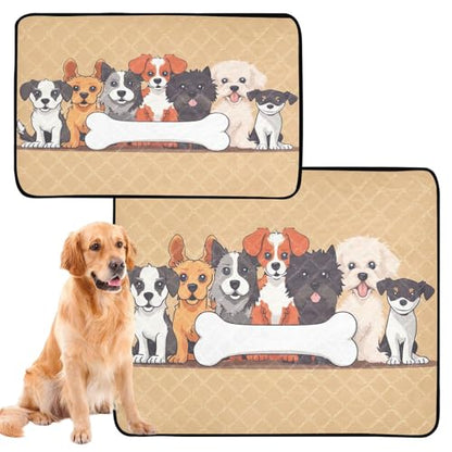 Qilmy Dog Pet Mat, Waterproof Reusable Dog Training Pad Anti-Slip Pet Creat Pad for Small Medium Large Dogs and Cats - size: Smallx3