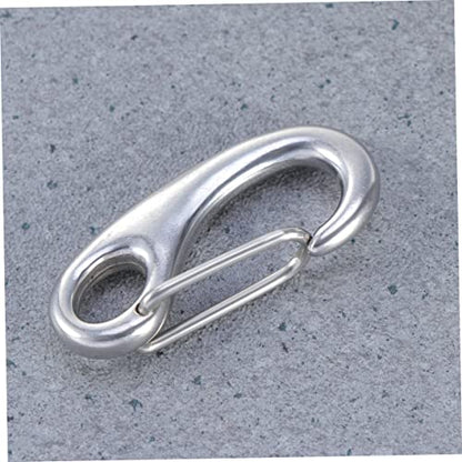 YARNOW 2pcs Stainless Steel Dog Tag Clips for Id Tag Attachments Easy Off for Dogs Cats