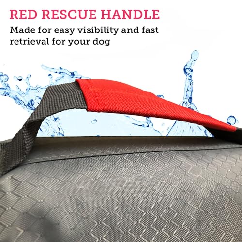 Water Float Dog Flotation Life Jacket Vest, Swimming Float Aid with Safety Handle, Adjustable Comfortable Durable Preserver High Buoyancy Coat (Pink, XX-Small) - color: Pink, size: XX-Small