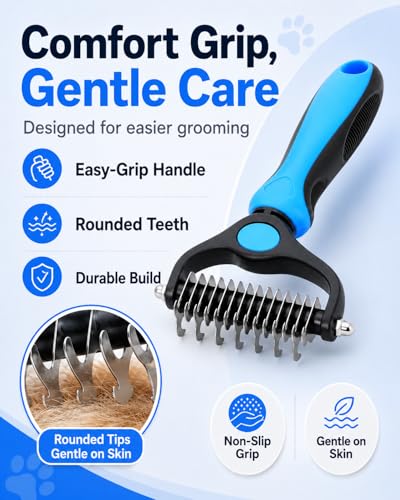 2 Pcs Pet Grooming Tool Deshedding Dog Brush for Dogs Shedding Comb Silent Groom Cats Tools Cepillo Para Perros the Double Sided Reviews Deshedder Brushes Lint Hair Extra Sticky Teeth Remover