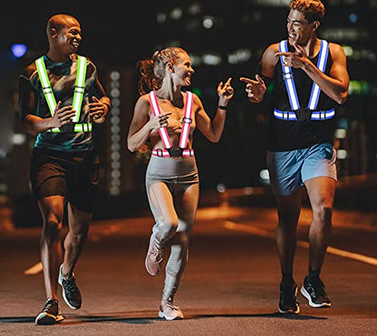 High Visibility Reflective Vest Safety Vest Running Reflective Gear Adjustable Reflective Vest for Walking,Jogging,Hiking,Night Cycling - color: Orange