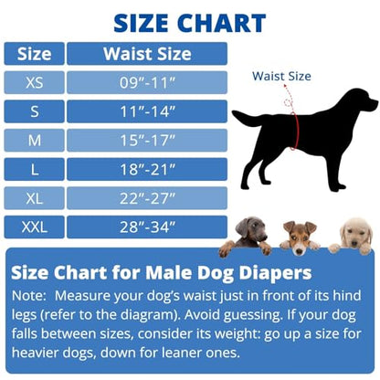 Paw Legend Washable Dogs Diapers Male Dog Belly Bands for Male Dogs Diapers Reusable Puppy & Doggie Diapers Male - color: Space Pattern, size: X-Small
