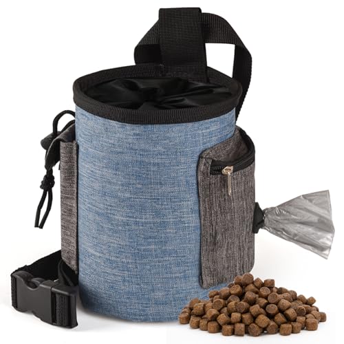 Dog Treat Pouch - 3 Ways to Wear Treat Pouches for Pet Training,treat pouches for pet training,3 Cups Animal Walking Snack Container Best Hiking Toys Pack Dispenser Carries