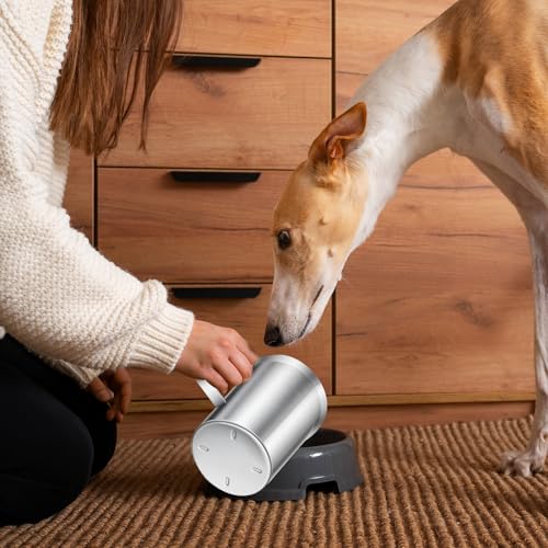 6Cup Dog Measuring Cup,Stainless Steel Measuring Cup,Pet Food Measuring Scoop for Dogs, Cats, Birds and Small Pets,Kitchen use-Ideal for Dry Food & Treats (6CUP) - size: 6CUP