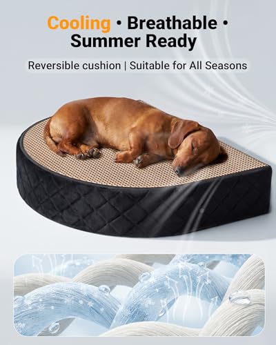 【Breezy Cooling】 PetDance Dog Car Seat for Medium & Small Dogs Up to 50 lbs, Brake Stabilized Pet Travel Seat with 30% Extra Spacious, Anti-Slip Base, Premium Matte Black - color: Premium Matte Black