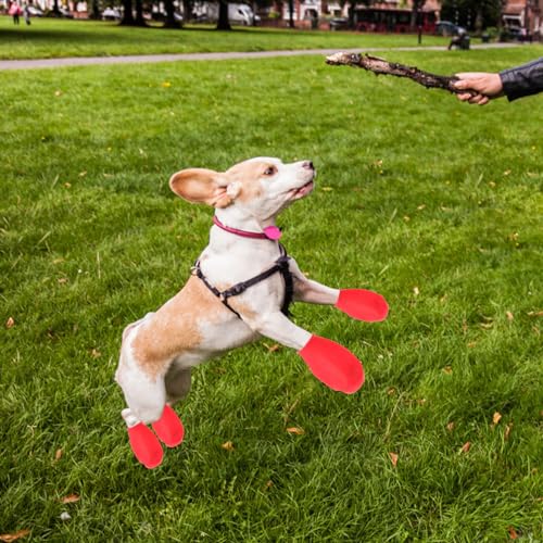 UKCOCO Waterproof Dog Boots Non-Slip Outdoor Pet Shoes Paw Protectors for Cats and Dogs Size L