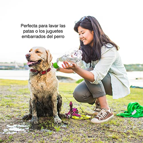 Kurgo Mud Dog Travel Shower - Portable Pet Shower for Adventure Dog Cleaning - Easy Bottle Shower Cap - Dishwasher Safe Silicone Shower Sprayer - Camping Pet Bath Accessory