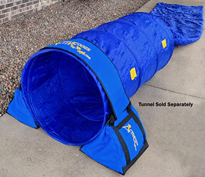 ActiveDogs Agility Tunnel No-Slip Sand Bags - Non-Constricting Saddlebags for Stabilizing Dog Agility Tunnel Equipment Indoor or Outdoor (Sandbag System Only)