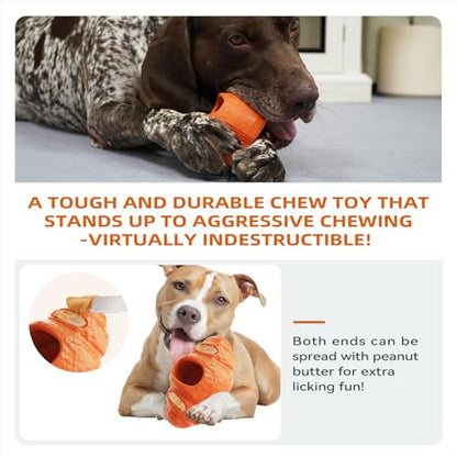 Durable Frozen Dog Chew Toy for Aggressive Chewers,Interactive Treat Dispensing Toy for Crate Training & Anxiety Relief,Food-Grade Nylon, Coffee Wood Fiber, Easy to Clean,For Medium & Large Dogs - color: Croissant Shape