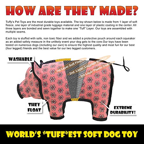 World's Tuffest Soft Dog Toy - Desert Bat - Squeakers - Multiple Layers. Made Durable, Strong & Tough. Interactive Play (Tug, Toss & Fetch). Machine Washable & Floats - color: Black Bat