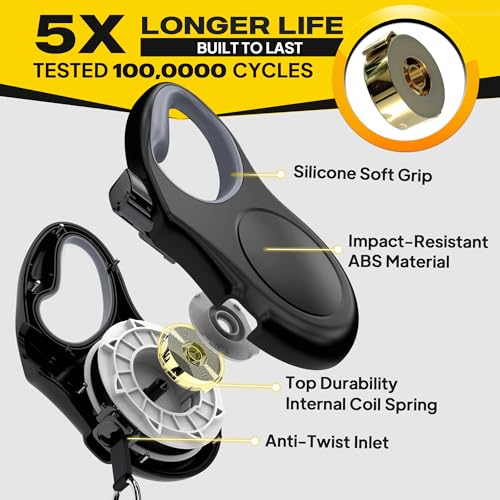 Fida Retractable Dog Leash, 16 ft Dog Walking Leash for Small Dogs up to 26 lbs, 360° Tangle Free, Black - color: Black, size: Small