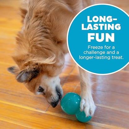 Outward Hound Double-Tuff Stuffable Dog Toy, Medium Blue, 3.9" x 2.5" – Treat Dispensing Chew Ball for Small to Medium Dogs, Interactive Puzzle Toy for Enrichment & Slow Feeding - color: Double-Tuff Stuffable (Blue)