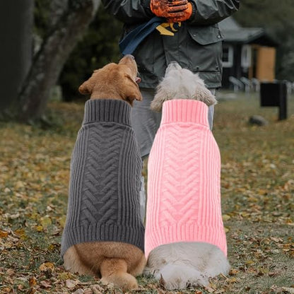Large Dog Sweaters, Pet Sweaters for Large Dogs, Pets Sweatshirt Apparel Turtleneck Pullover Winter Pitbull, Samoyed (Darkgrey, L - color: DarkGrey, size: Large