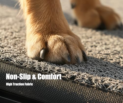 Dog Ramp for Car, SUV & Truck, 63" Long & 17" Wide, Fold-able & Portable Pet Ramp with Non-Slip Rug Surface, Extra Wide Dog Steps for Medium & Large Dogs Up to 250LBS