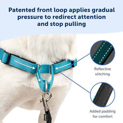 PetSafe Easy Walk Deluxe Dog Harness, No Pull Dog Harness – Perfect for Leash & Harness Training – Stops Pets from Pulling and Choking on Walks – Medium/Large, Steel - color: Steel, size: Medium/Large