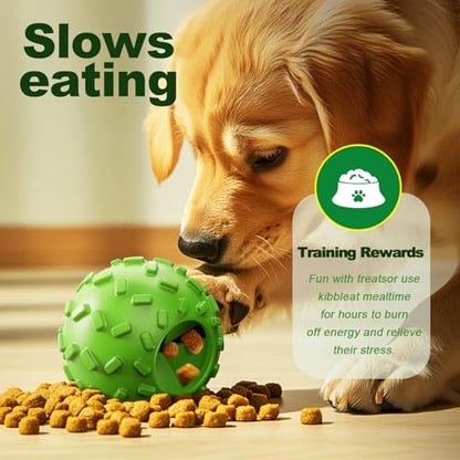 Dog Puzzle Toy 2 Pack – Cognitive Dog Treat Toy,Interactive Dog Toys for Treat Dispensing, Slow Feeder for Mental Stimulation & Anxiety Relief, Puppy Training Toy, Natural Rubber - color: Citrus Paradise