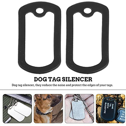 12pcs Dog Rubber tag Silencer Dog tag Cover id Silencer Silicone