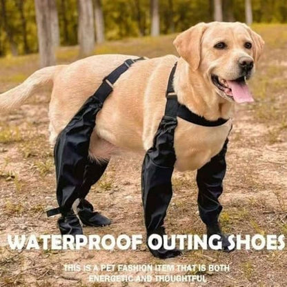 Dog Boots with Suspenders Waterproof and Non-Slip Dog Boots with Adjustable Collar Pet Outdoor Walking Paw Protection Suitable for Hot Pavement in Summer (S) - size: S