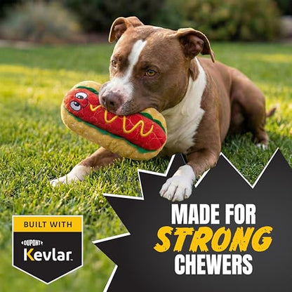 Bite Force - Durable & Strong Dog Toy Wieny Wiggle with Squeaker, Kevlar-Reinforced Seams for Aggressive chewers- red. - color: Regular - Wieny Wiggle