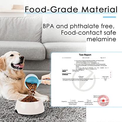 Super Design 1/2 Cup Dog Food Scoop for Container Melamine Measuring Scoop for Dogs Cats Birds and Rabbits Pet Food Feeding Scoop Dishwasher Safe - Baby Blue - color: Baby Blue ½ Cup