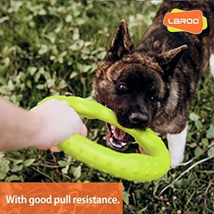 LaRoo Dog Flying Ring Toys, Floating Flying Disc Toys, Summer Pet Training Outdoor Durable Chew Toys for Medium and Large Dogs (Medium Green/22cm) - color: Green-M