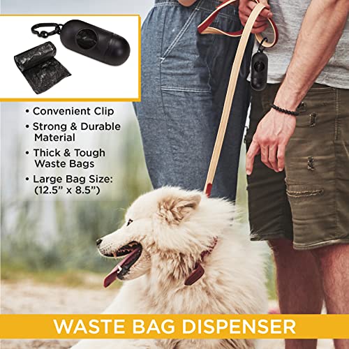 Pets First Poop Bag Dispenser with D Ring to attach leash and keys with 900 Premium Bags - color: I'm not a sports fan, size: 60 Rolls = 900 Bags - Most Popular!
