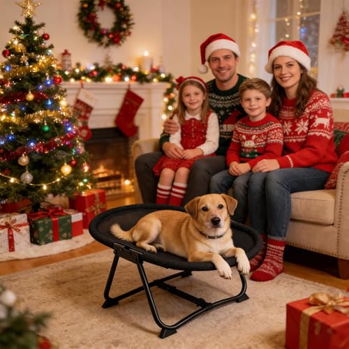 Raised Dog Bed | Portable Breathable Non Slip Cot Hammock,22.44 x 16.14 x 10.23Inch Dog Bed Outdoor | for Pets Cats Kitten Puppy Sleep Rest Camping Travel - color: A