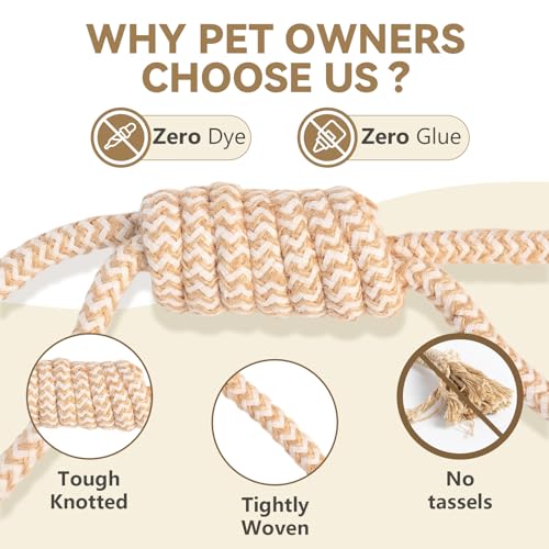 Puppy Chew Toys for Teething, Durable Dog Rope Toys for Small and Medium Dogs, Interactive Chew Rope for Training, M Size - size: Medium