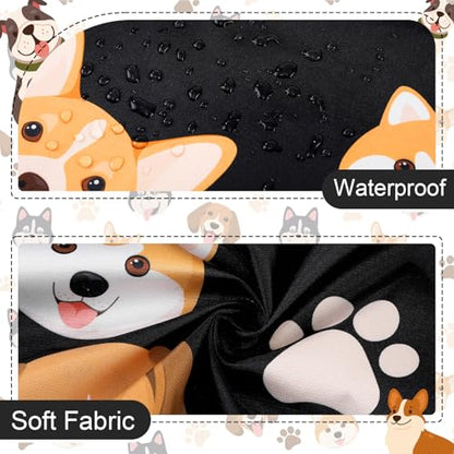 Dog Grooming Waterproof Apron with 2 Pockets, Cute Animals Puppy Dog Pets Apron - style: Happy Dog