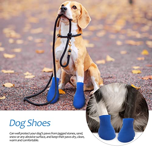 UKCOCO Dog Boots Size S – Waterproof Rubber Sole Paw Shield for Rain, Snow & Mud, Non-Slip Grip for Outdoor Walks, Fits Small Dogs