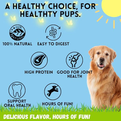 BULLYSTICKS & MORE Beef Cheek Braids for Dogs (6" Thick - 12 Count)- Bones for Dogs - Dog Parents Choice - Premium Beef Cheek Rolls