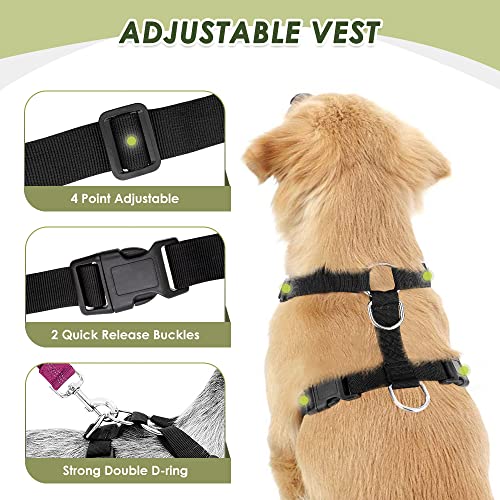 Lukovee Dog Car Harness Seat Belt, Adjustable Mesh Breathable Vest with Elastic Bungee Tether, Soft Padded 2-in-1 Safety Car Harness Seatbelt for Small Medium Large Dogs (Rose,XS) - color: Rose, size: X-Small